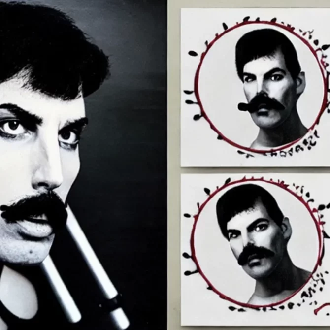 Freddie Mercury in the style of Louise Josephine Bourgeois     51